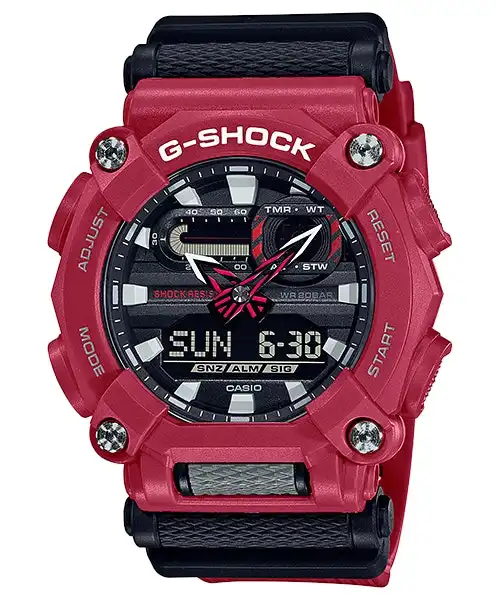 G-Shock Digital & Analogue Watch Black and Red Series GA900-4A