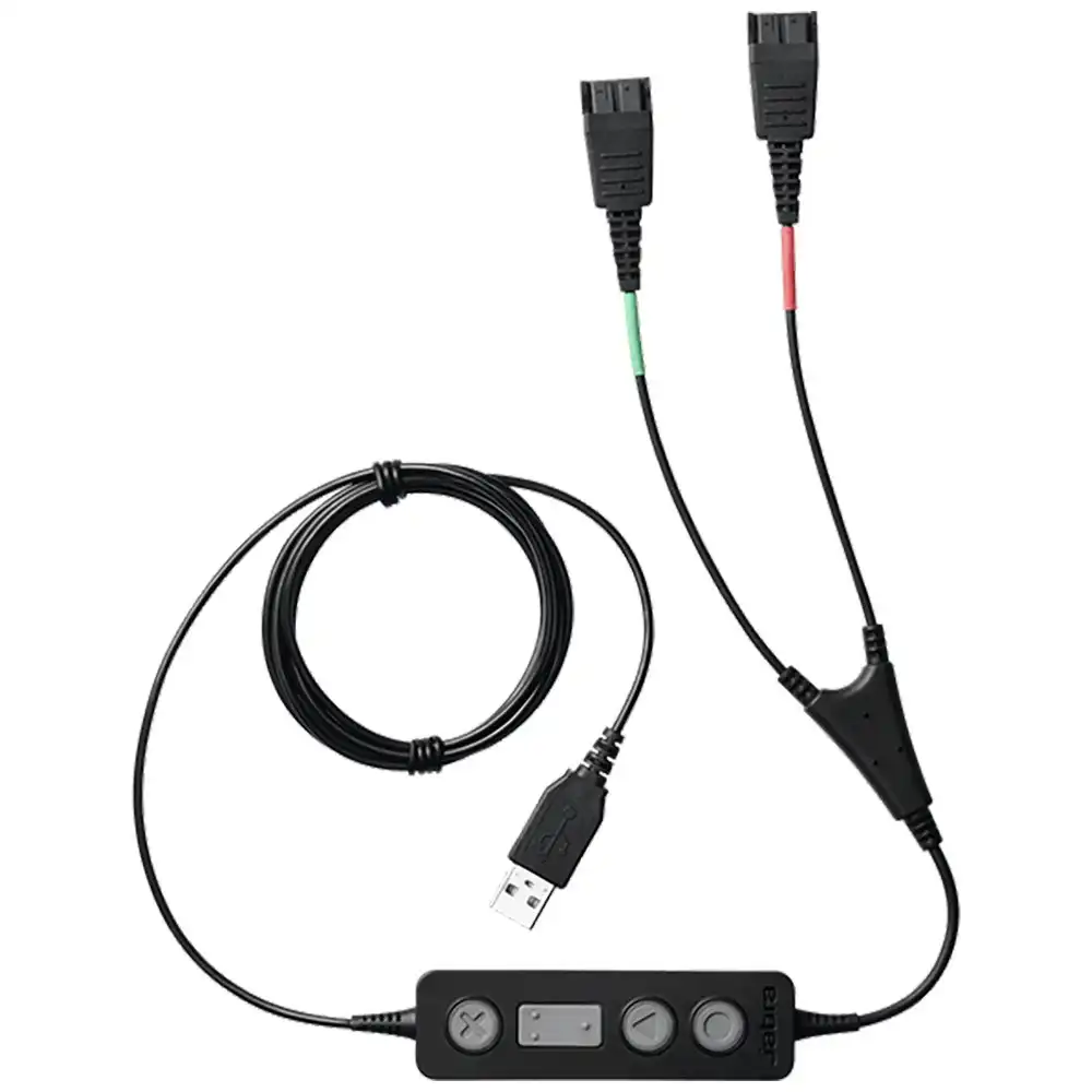 Jabra Link 265 USB-A Supervisor Cord w/2 QD Interface For Desk/Soft Phone