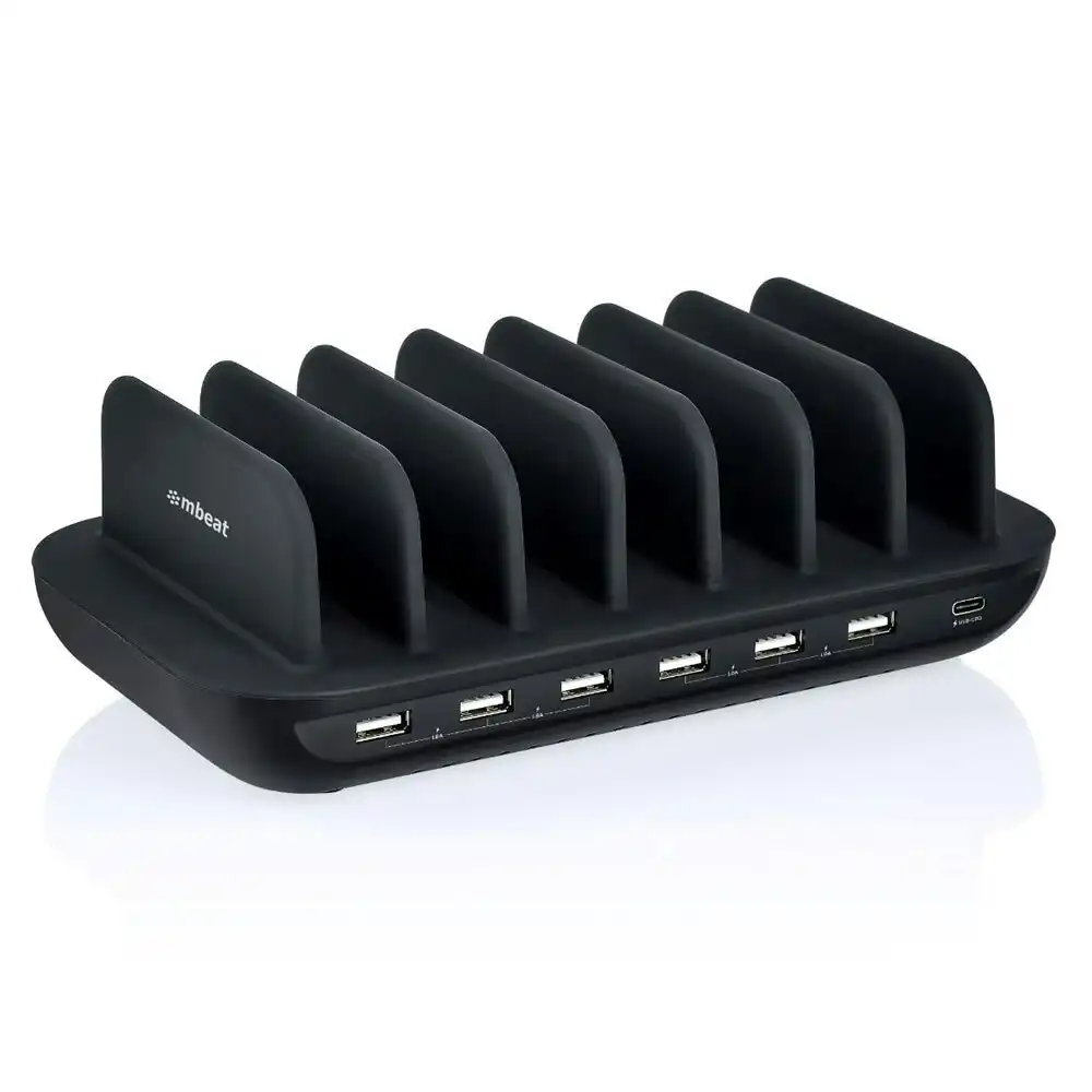 mBeat Gorilla Power 60W 7Prt USB-C/USB-A Charging/Charger Dock for Apple/Samsung