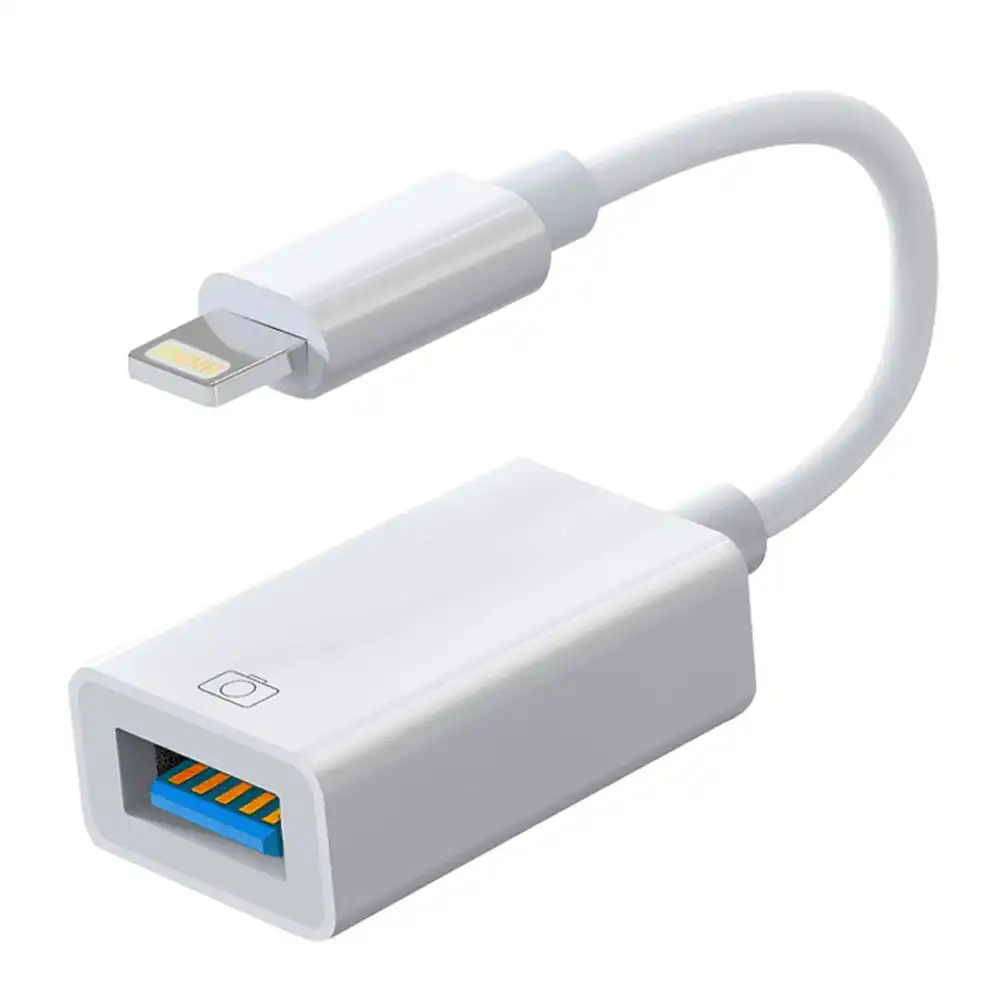 Sansai Lightning to USB-A Female Adaptor/Converter OTG Cable for iPhone/iPad