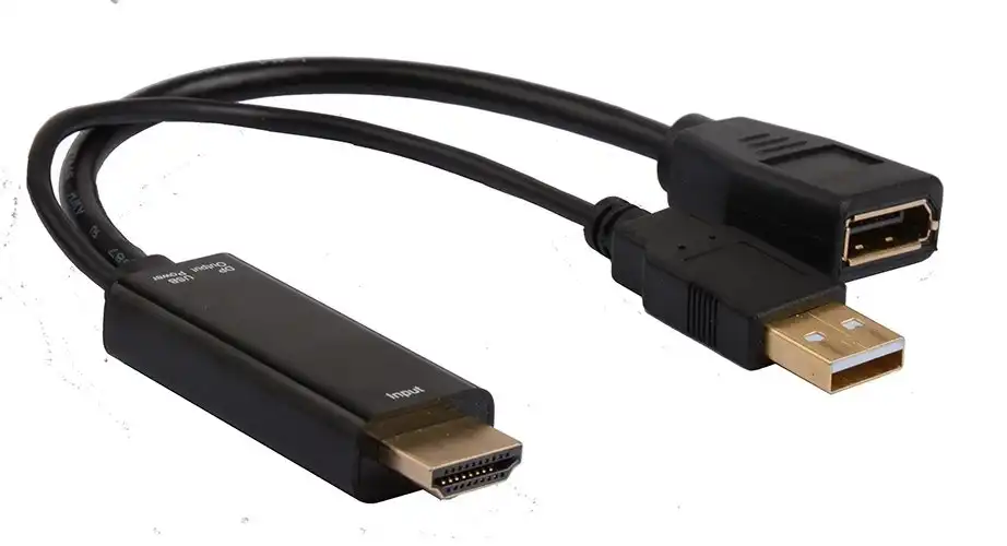 8Ware Male 4K HDMI to Female DisplayPort USB Adapter/Converter For PC/Laptop BLK