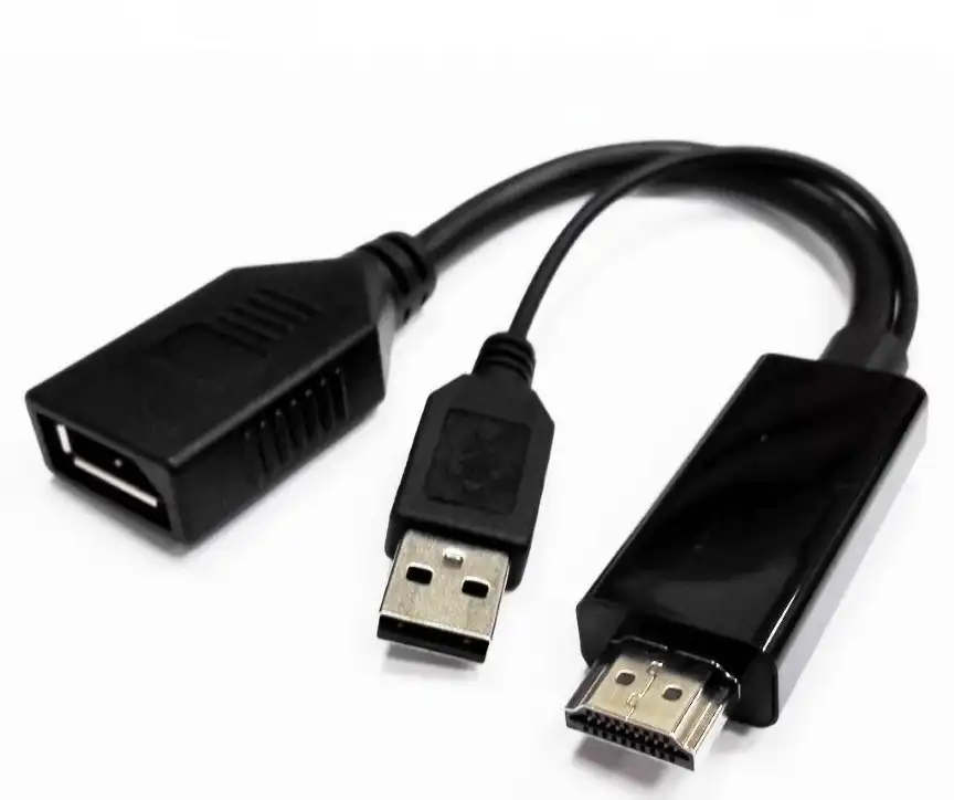 8Ware Male 4K HDMI to Female DisplayPort USB Adapter/Converter For PC/Laptop BLK