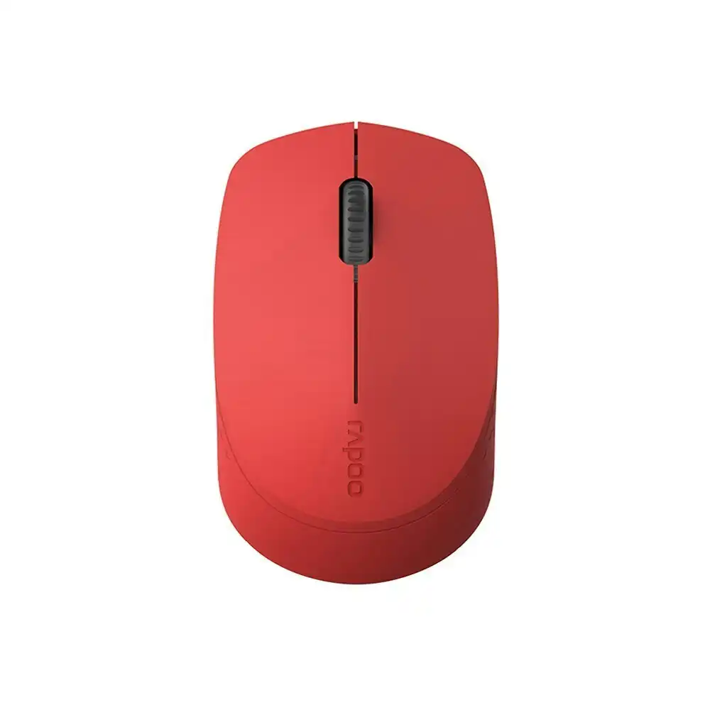 Rapoo M100 Wireless 2.4GHz/Bluetooth Optical Mouse For PC/Laptop Computer Red