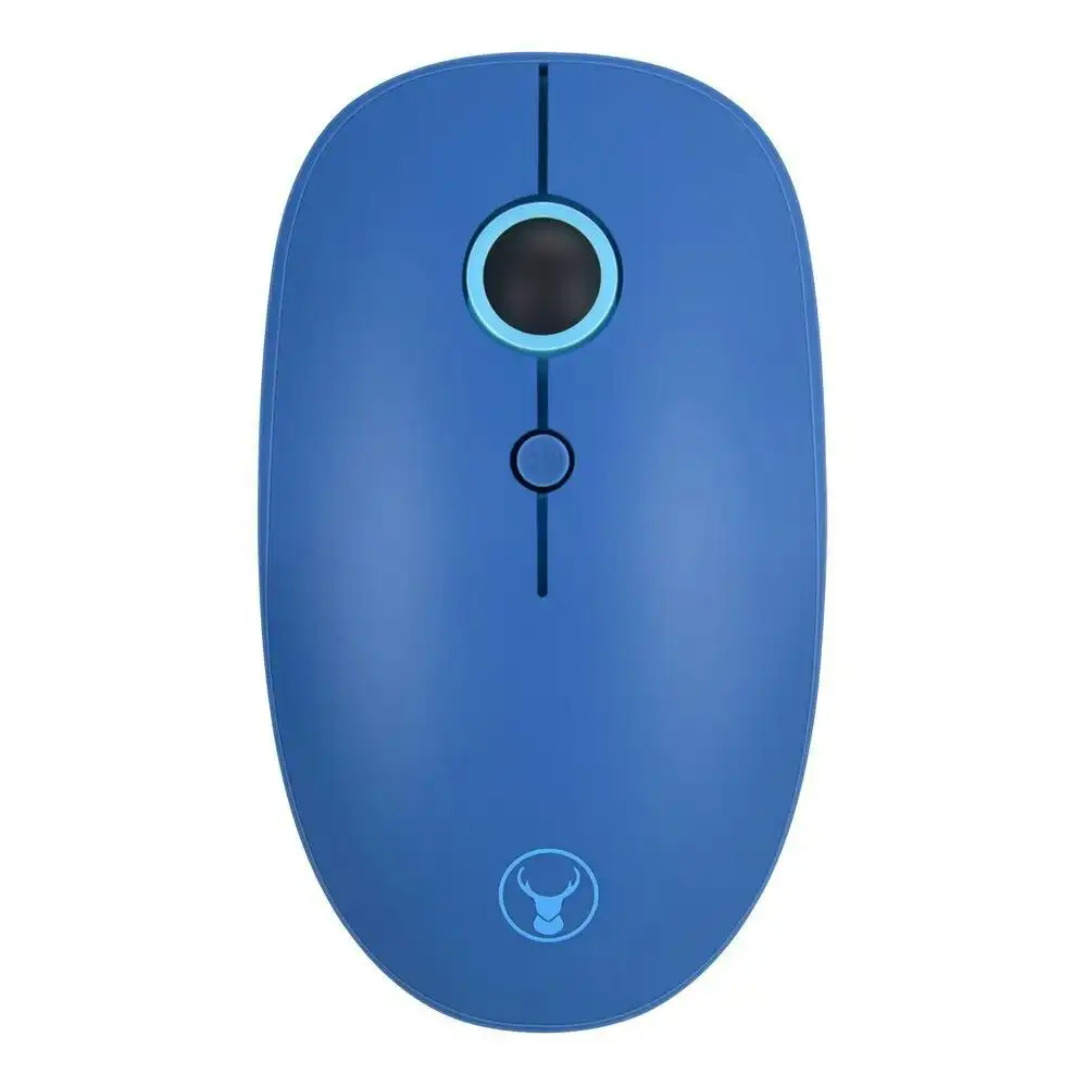 Bonelk Wireless Round Scroll 4D M-257 Bluetooth Mouse/Dongle 800-1600 DPI Blue
