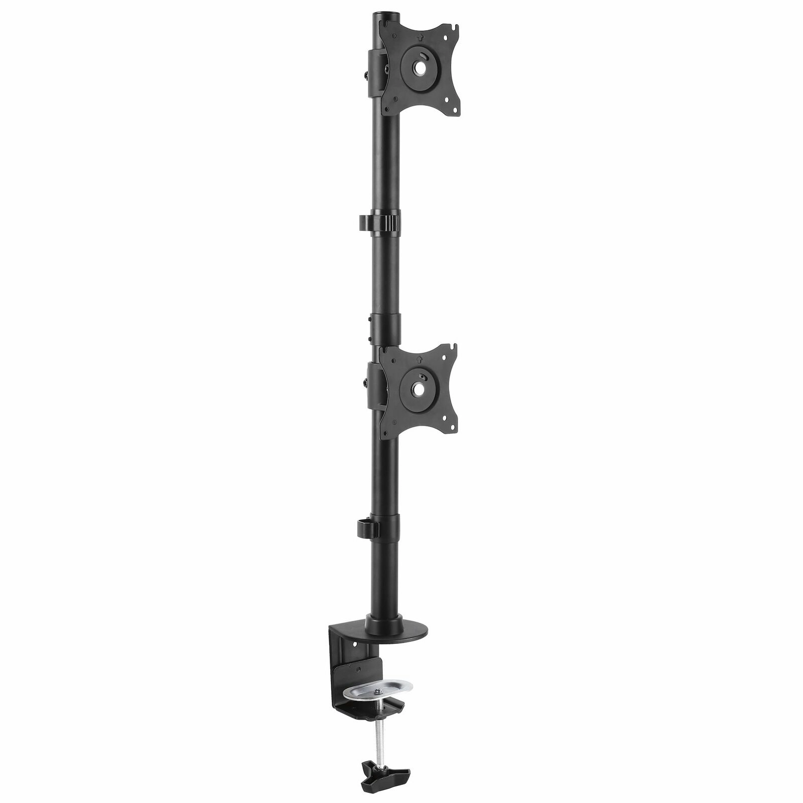 Star Tech Dual Adjustable Vertical 10kg Per Monitor Mount f/ 13-27in Display BLK