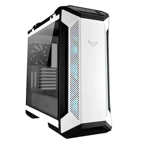 Asus GT501 TUF Computer PC Gaming Case ATX Mid Tower Case RGB Tempered Glass WHT