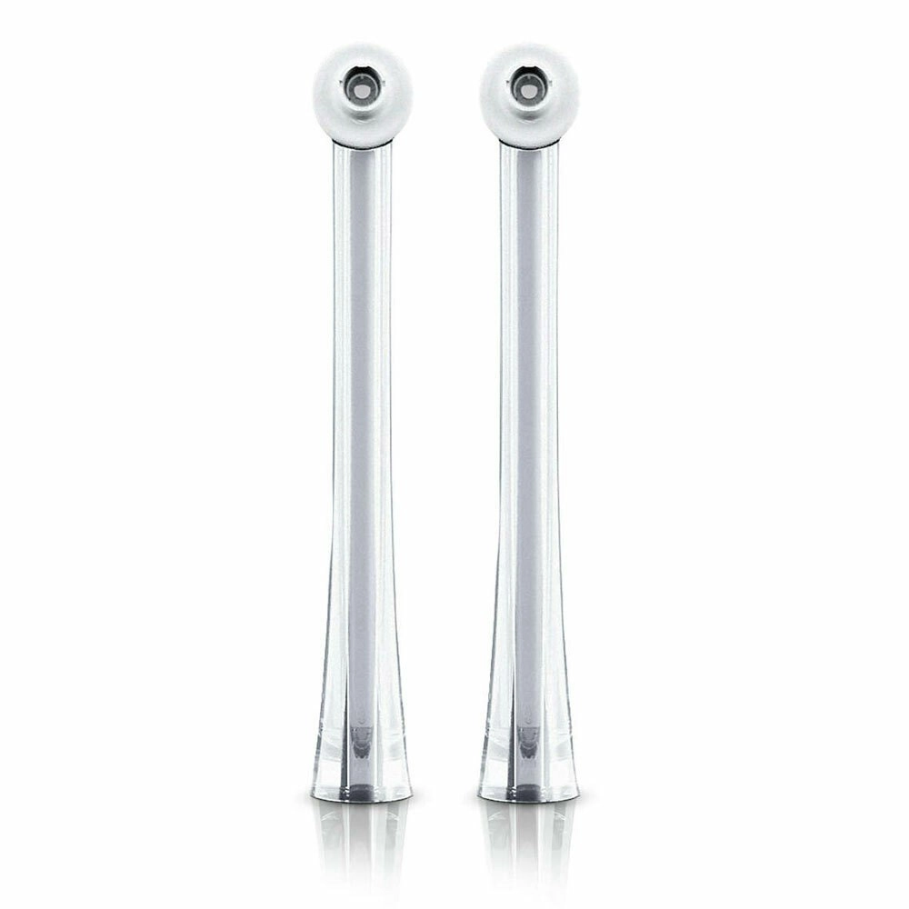 2pc Philips HX8032/05 Replacement Nozzle Dental Heads for AirFloss Ultra Silver