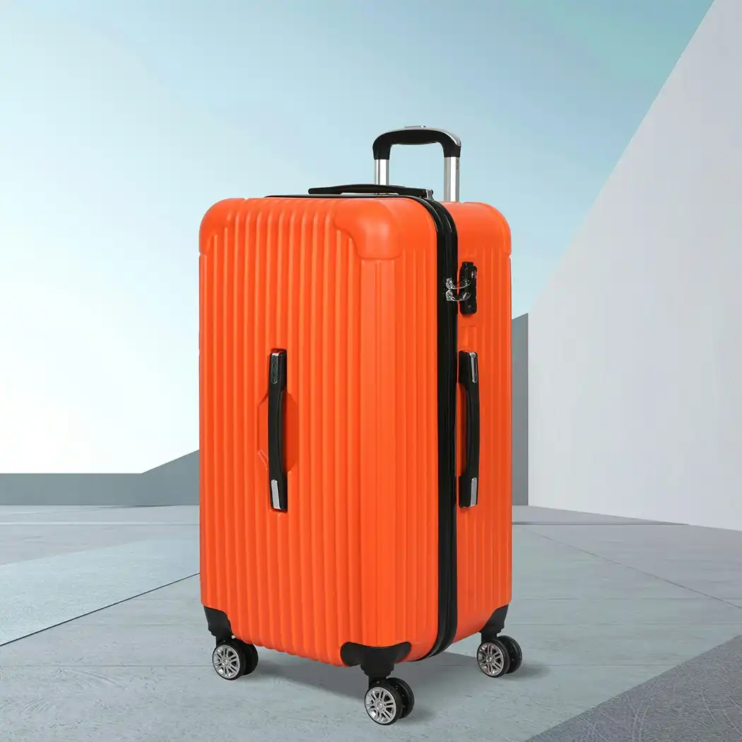 Slimbridge 28"Trunk Luggage Travel Suitcase Travelling Large TSA 4 Wheels Orange