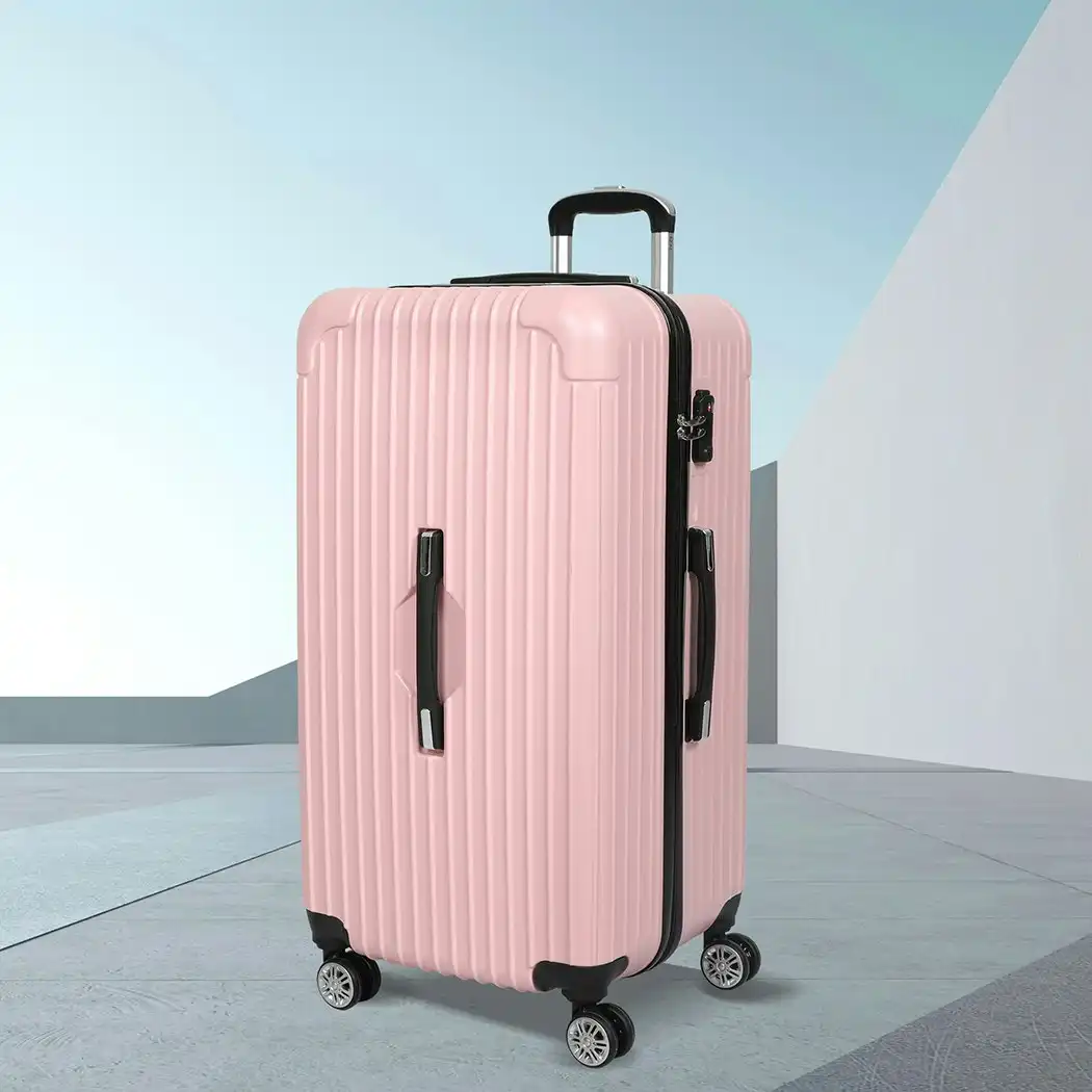 Slimbridge 30" Trunk Luggage Travel Suitcase Travelling Large TSA 4 Wheels Pink