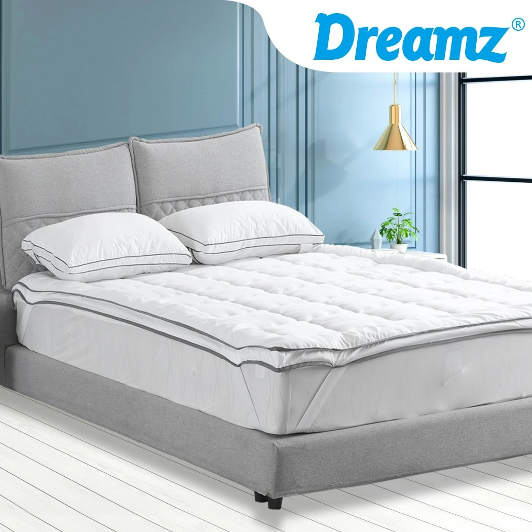 Dreamz Pillowtop Mattress Topper Mat Bedding Luxury Pad Protector Cover Queen