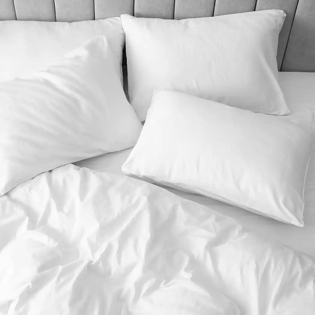 Dreamz Pillows Bed 4 Pack Home Hotel Soft Family Cotton Cover Standard Size Firm