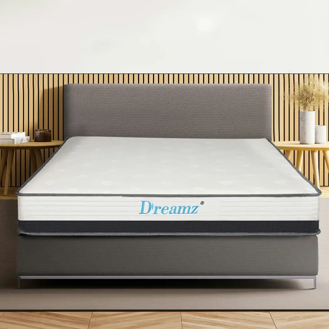 Dreamz Pocket Spring Mattress HD Foam Medium Firm Bedding Bed Top Queen 21CM