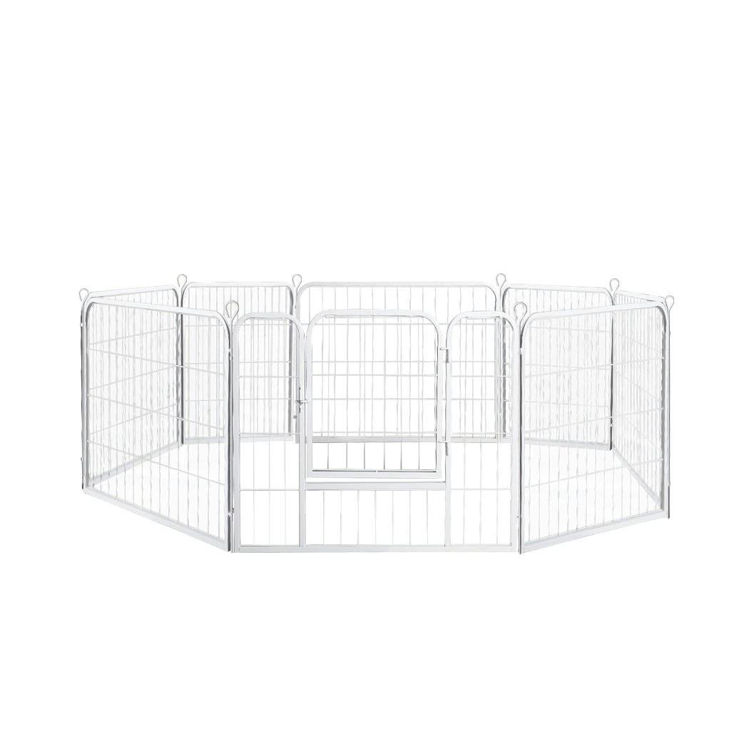 Pawz 8 Panel 24'' Pet Dog Playpen Puppy Exercise Cage Enclosure Fence Metal