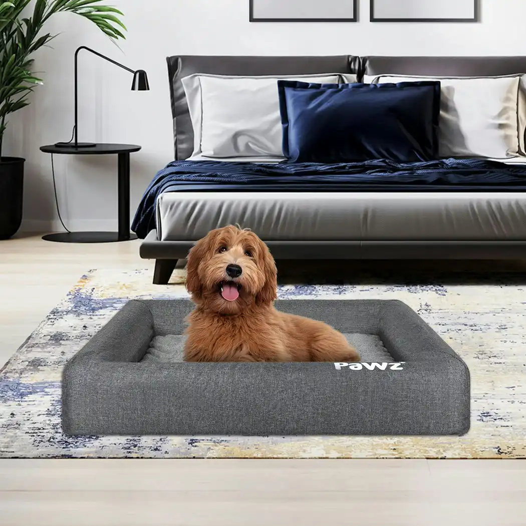 Pawz Memory Foam Pet Bed Calming Dog Cushion Orthopedic Mat Washable Removable M