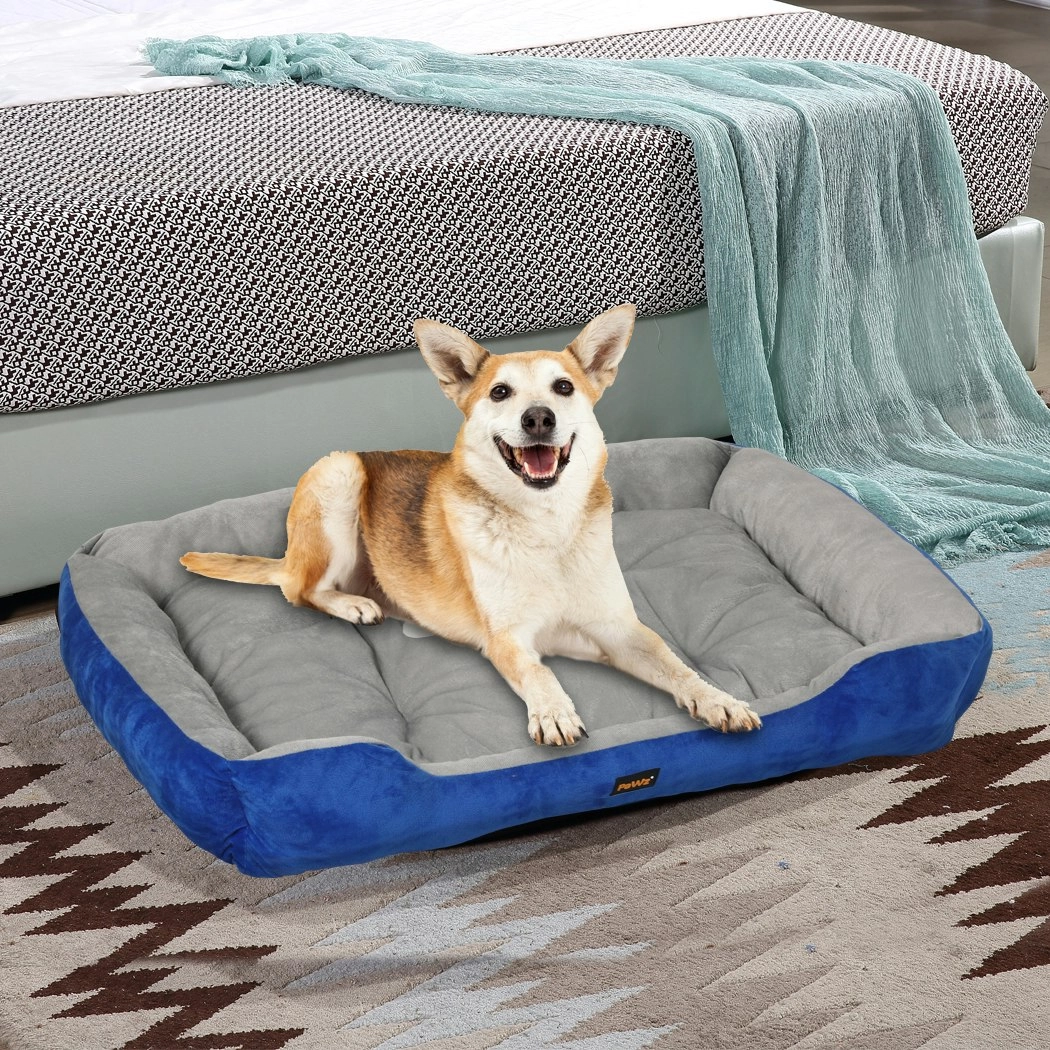 Pawz Pet Bed Dog Beds Bedding Mattress Mat Cushion Soft Pad Pads Mats L Navy