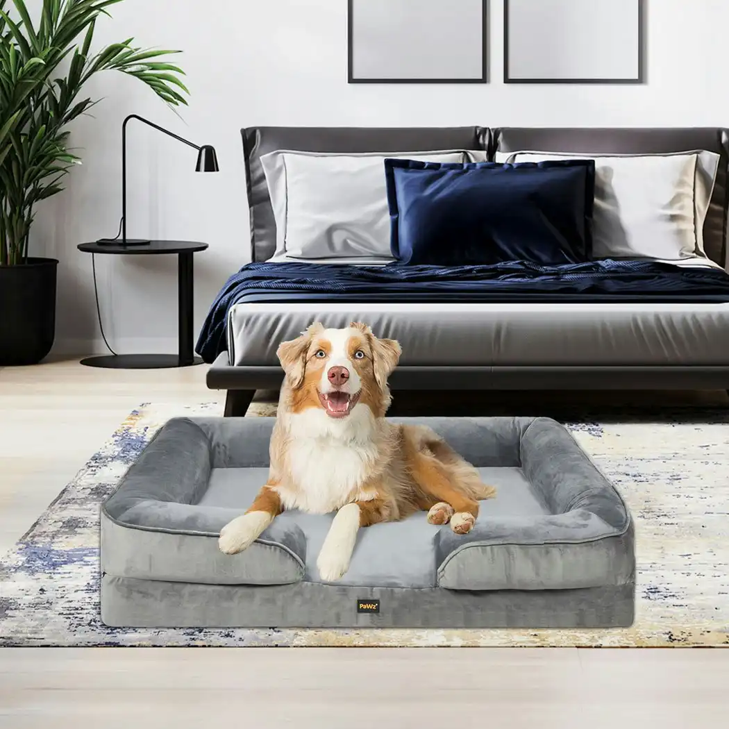 Pawz Memory Foam Pet Sofa Bed Cushion Dog Mat Washable Removable Orthopedic L