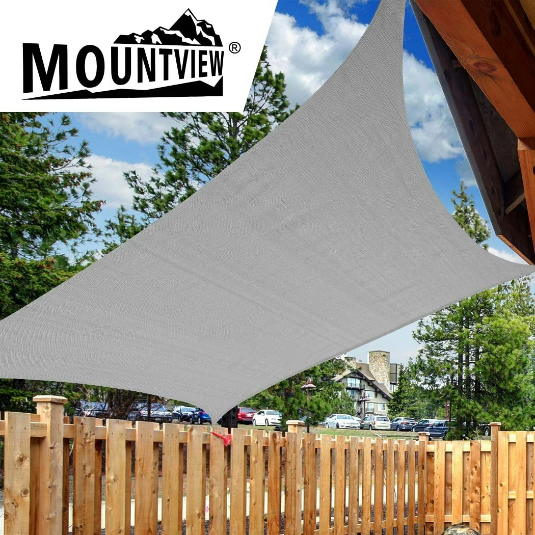 Mountview Sun Shade Sail Cloth Canopy Outdoor Awning Rectangle Charcoal 5x3M