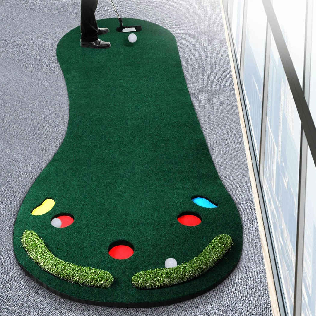 Centra 3M Golf Putting Mat Practice Training Indoor Outdoor Portable Slope Balls