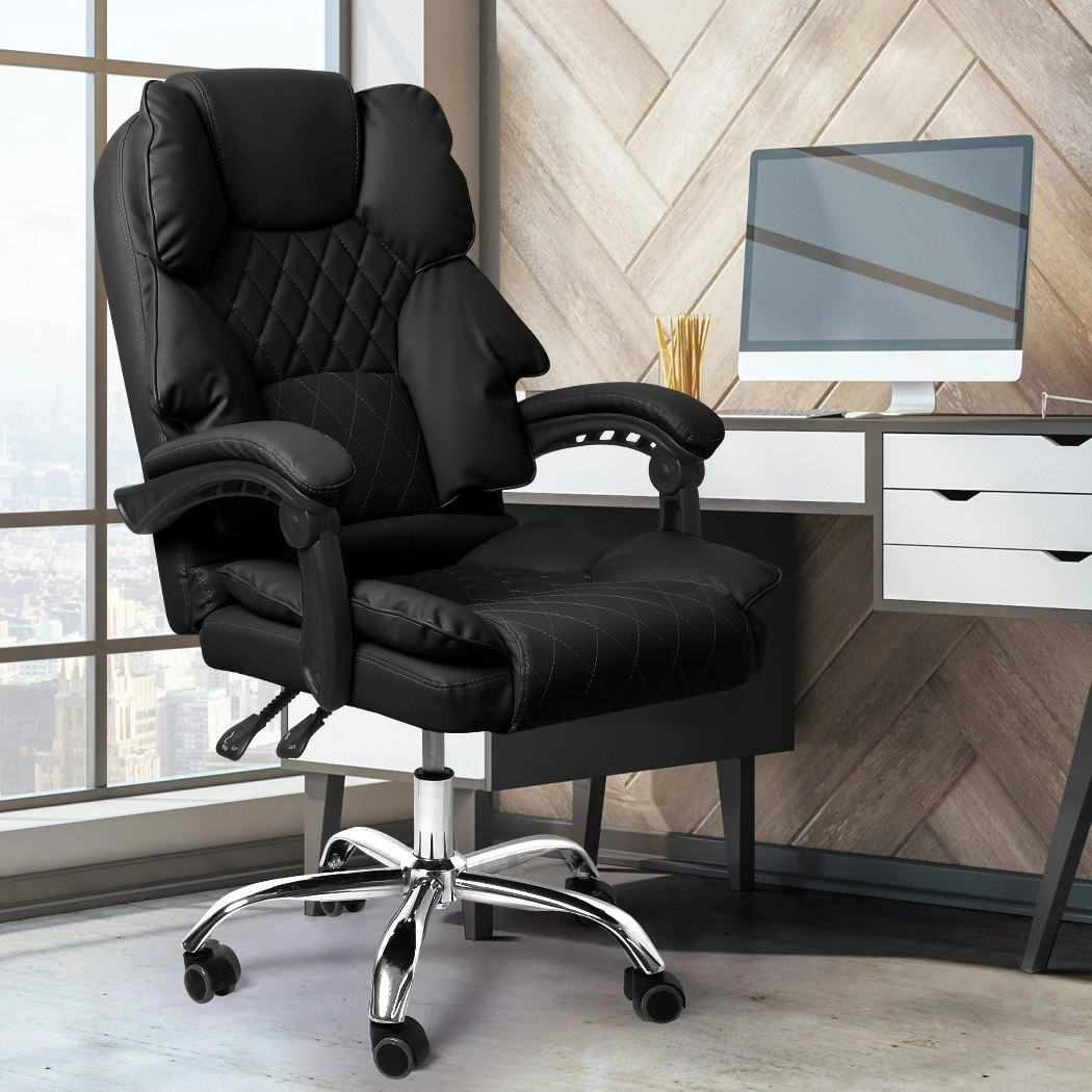 Levede Gaming Chair Office Computer Seat Racing PU Leather Executive Recliner