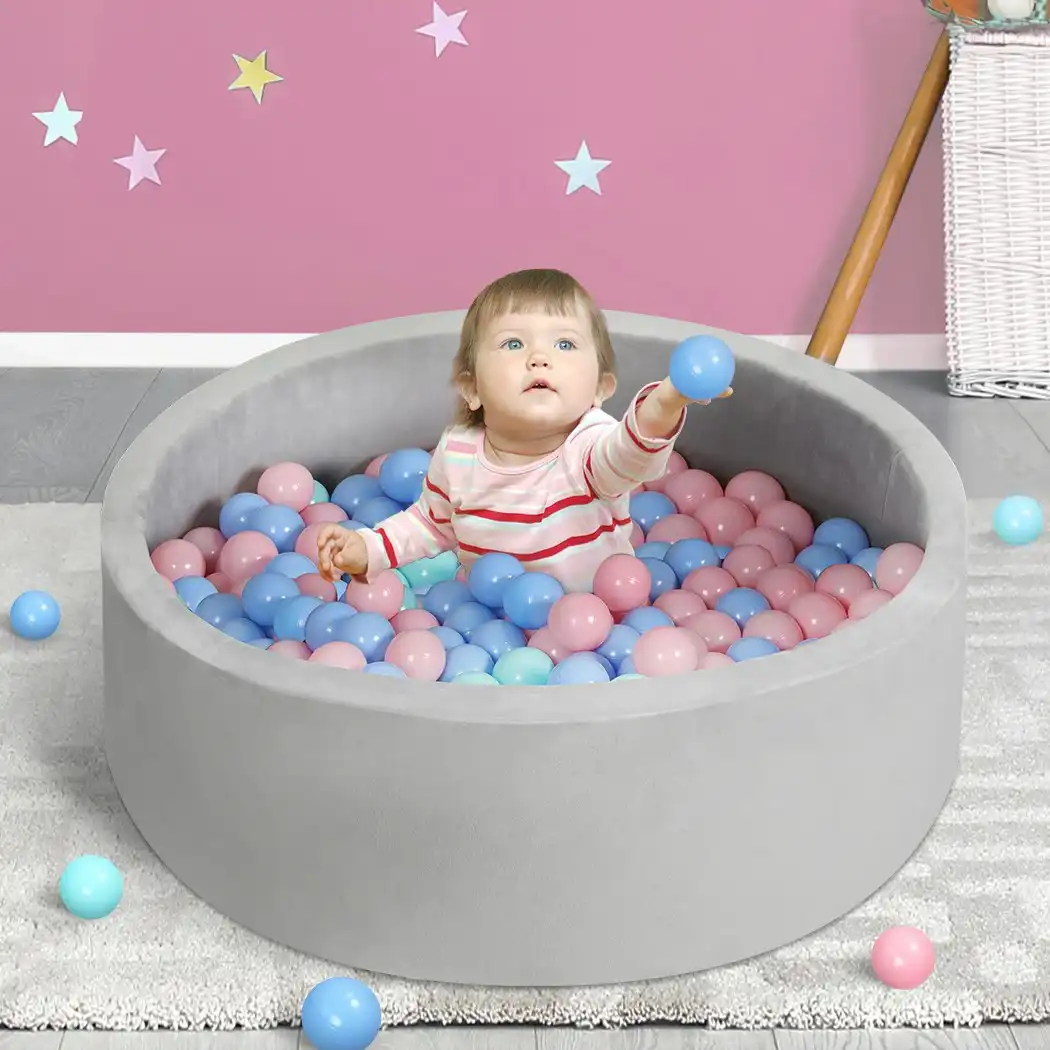 BoPeep Kids Balls Pit Baby Ocean Play Foam Pool Barrier Toy Padding Child Grey (KD1106-GY-BALL)