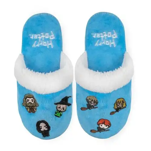 5 x Kids Boys Girls Harry Potter & Friends Hogwarts Kawaii Slippers Light Blue