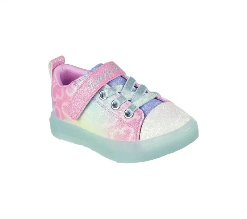 Girls Skechers Twinkle Sparks Ice - Dreamsicle Multi Light Up Kids Sneaker Shoes