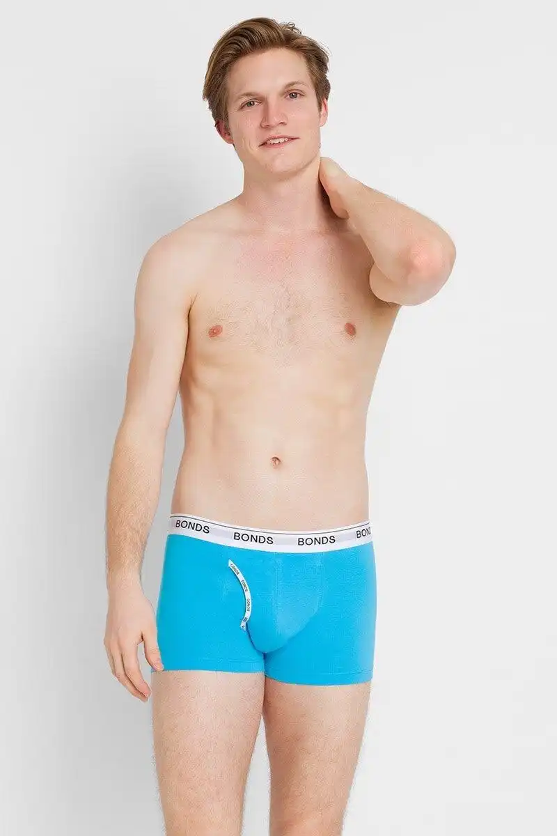 10 x Mens Bonds Guyfront Trunks Underwear Ocean Blue