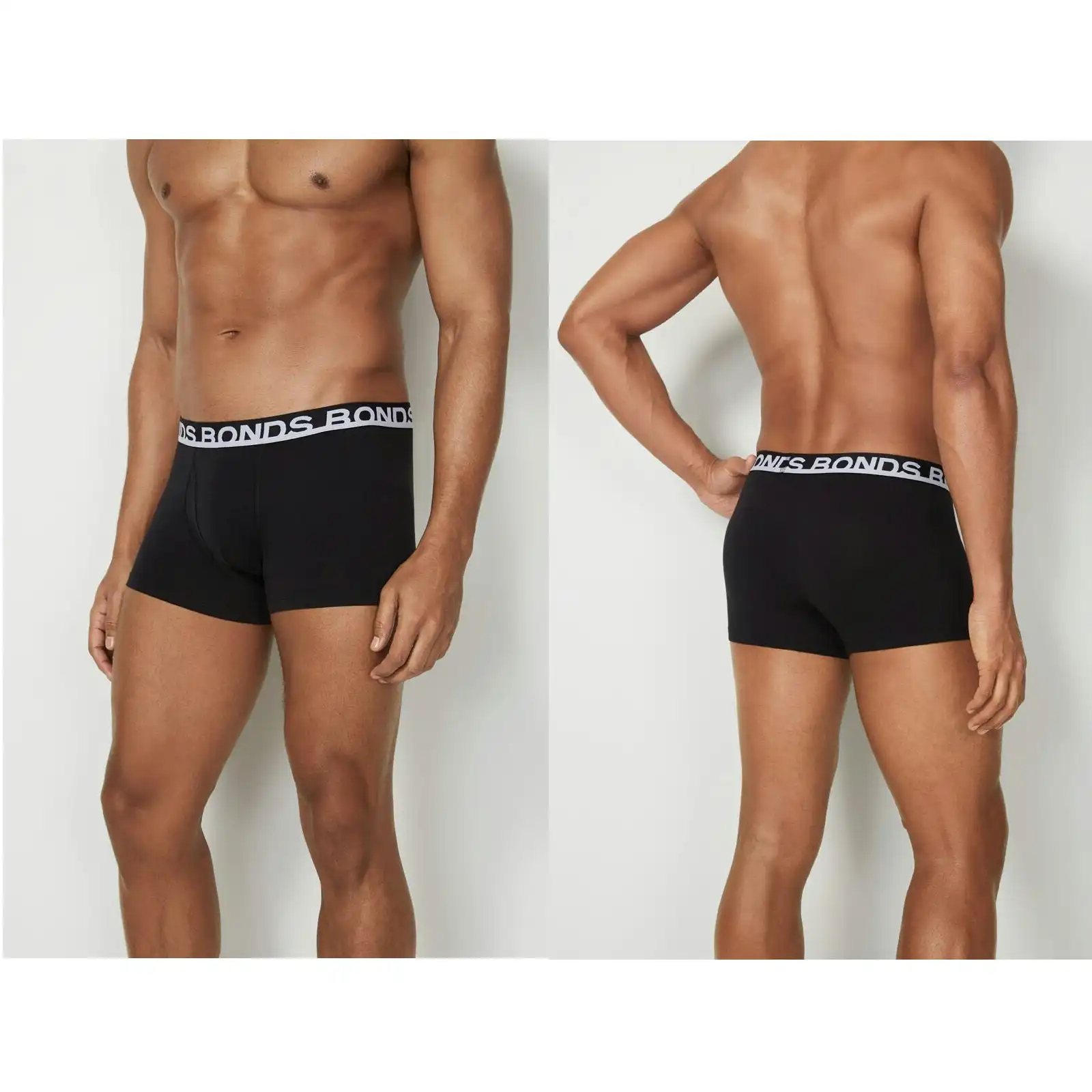 2 x Bonds Everyday Trunks - Mens Underwear Black Shorts Boxers Briefs Jocks