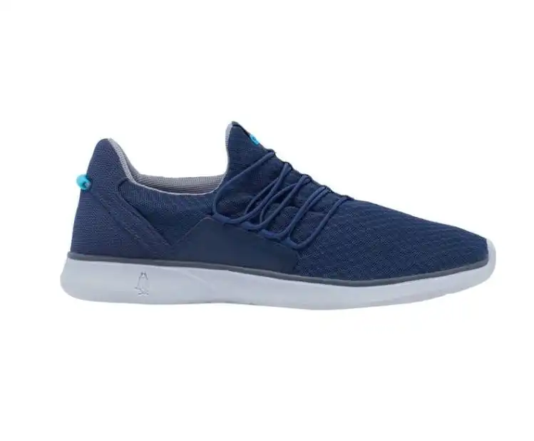 Mens Hush Puppies The Good Bungee Navy Textile Casual Shoes