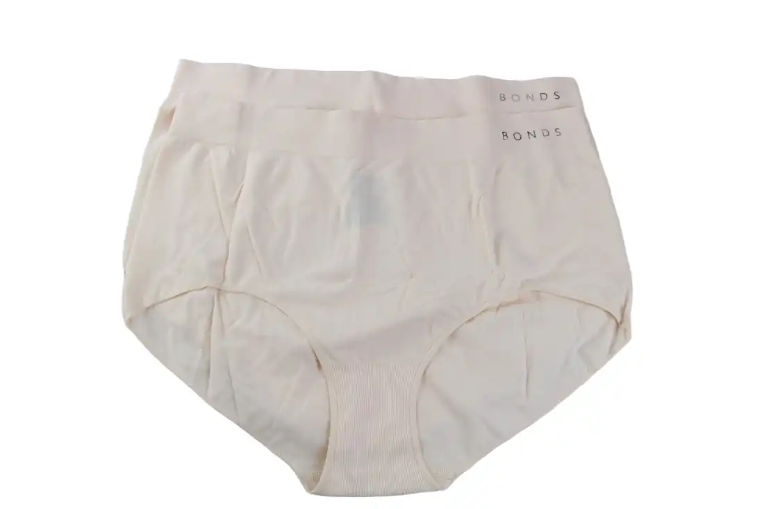 12 Pairs X Bonds Womens Seamless Full Brief Underwear Beige