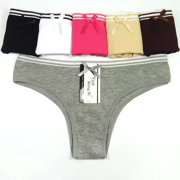 6 x Womens Sheer Spandex / Cotton Briefs - Assorted Colours Underwear Undies 89156