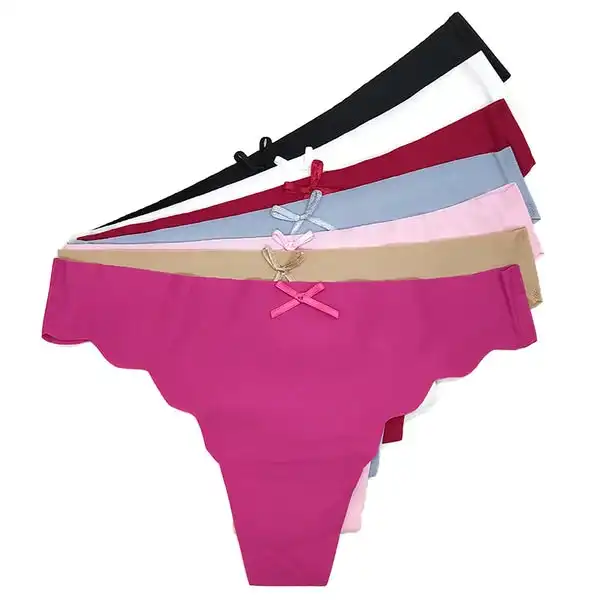 6 x Womens Sheer Spandex / Nylon Briefs - Assorted Colours Underwear Undies 87331