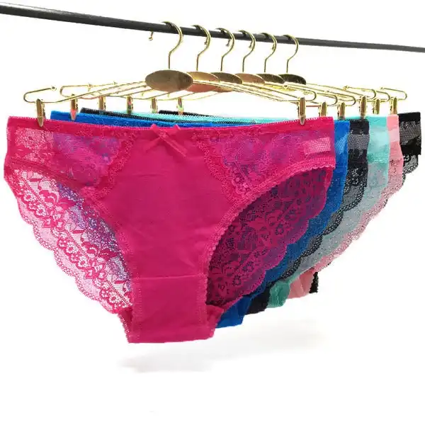 6 x Womens Sheer Spandex / Cotton Briefs - Assorted Colours Underwear Undies 89463