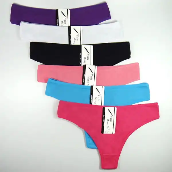 6 x Womens Sheer Spandex / Cotton Briefs - Assorted Colours Underwear Undies 87181