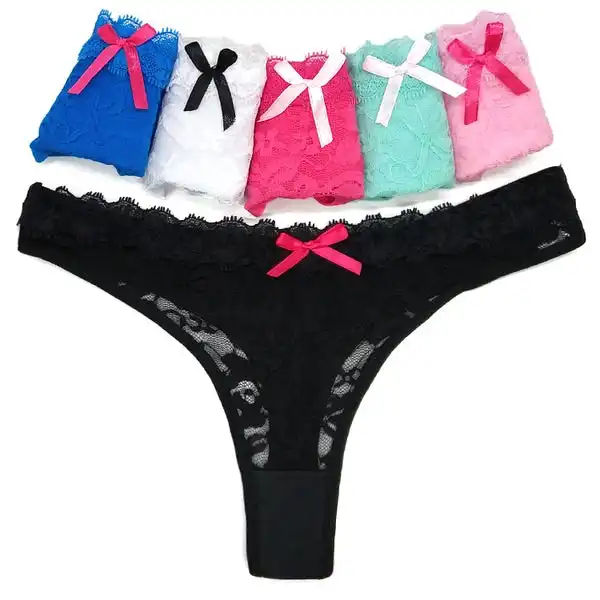 12 X Womens Sheer Nylon / Cotton Briefs - Assorted Underwear Undies 87390