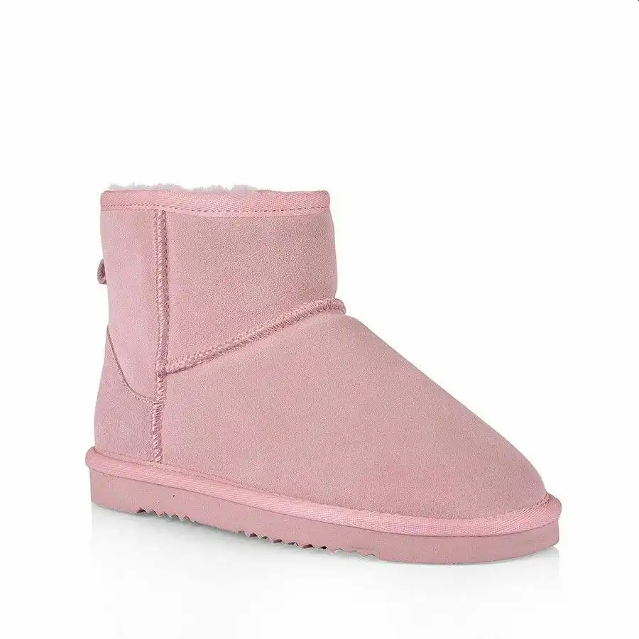 Ugg Boots Suede Womens Leather Sheepskin Grosby Jillaroo Slippers Pink