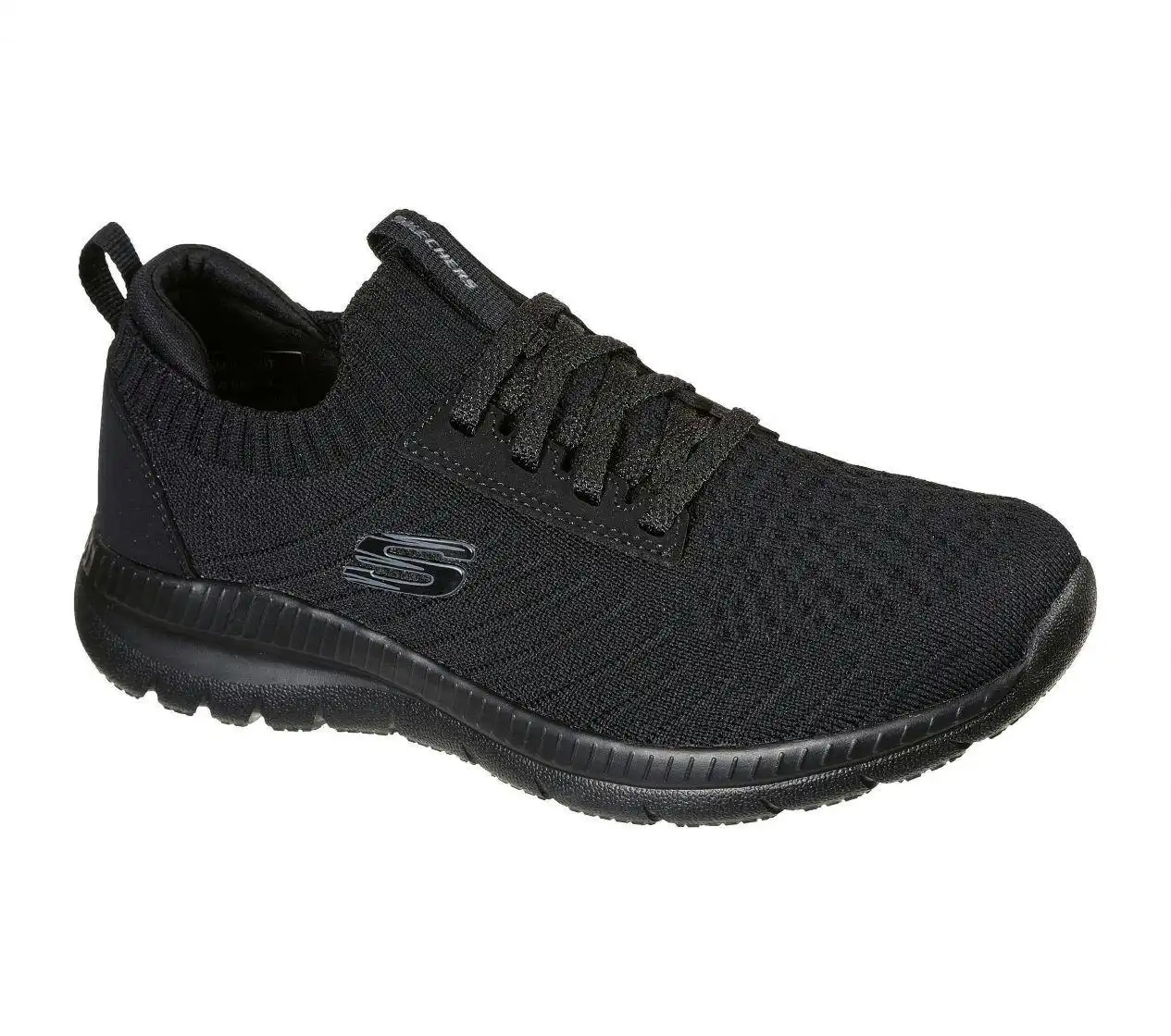 Womens Skechers Bountiful Creative Black/Black Running Sport Shoes