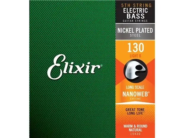 Elixir #15430 Bass Guitar Musical Instrument Nano Coating 0.130 L Single String