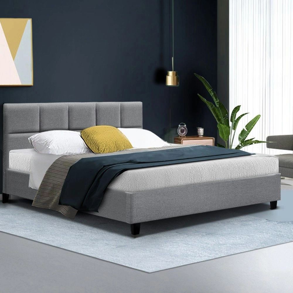 Artiss Bed Frame Queen Size Grey TINO