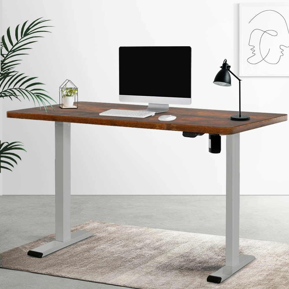 Artiss Standing Desk Motorised 120CM Rustic Brown