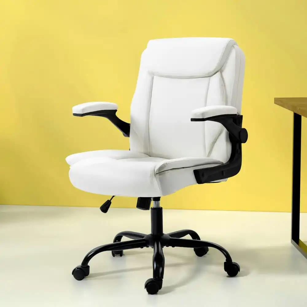 Artiss Executive Office Chair Mid Back White