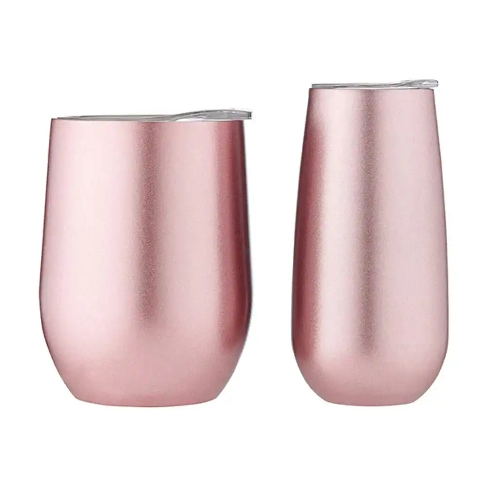 2pc Tempa Sawyer After Hours Stainless Steel Wine/Champagne Tumbler Set Blush