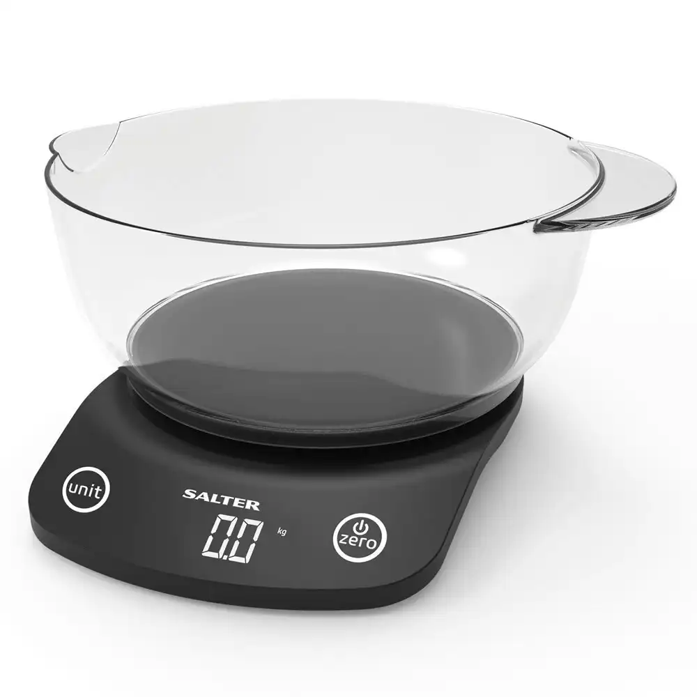 Salter Vega 5kg Electronic Kitchen Scale Digital Food Weight w/ 1.8L Glass Jug
