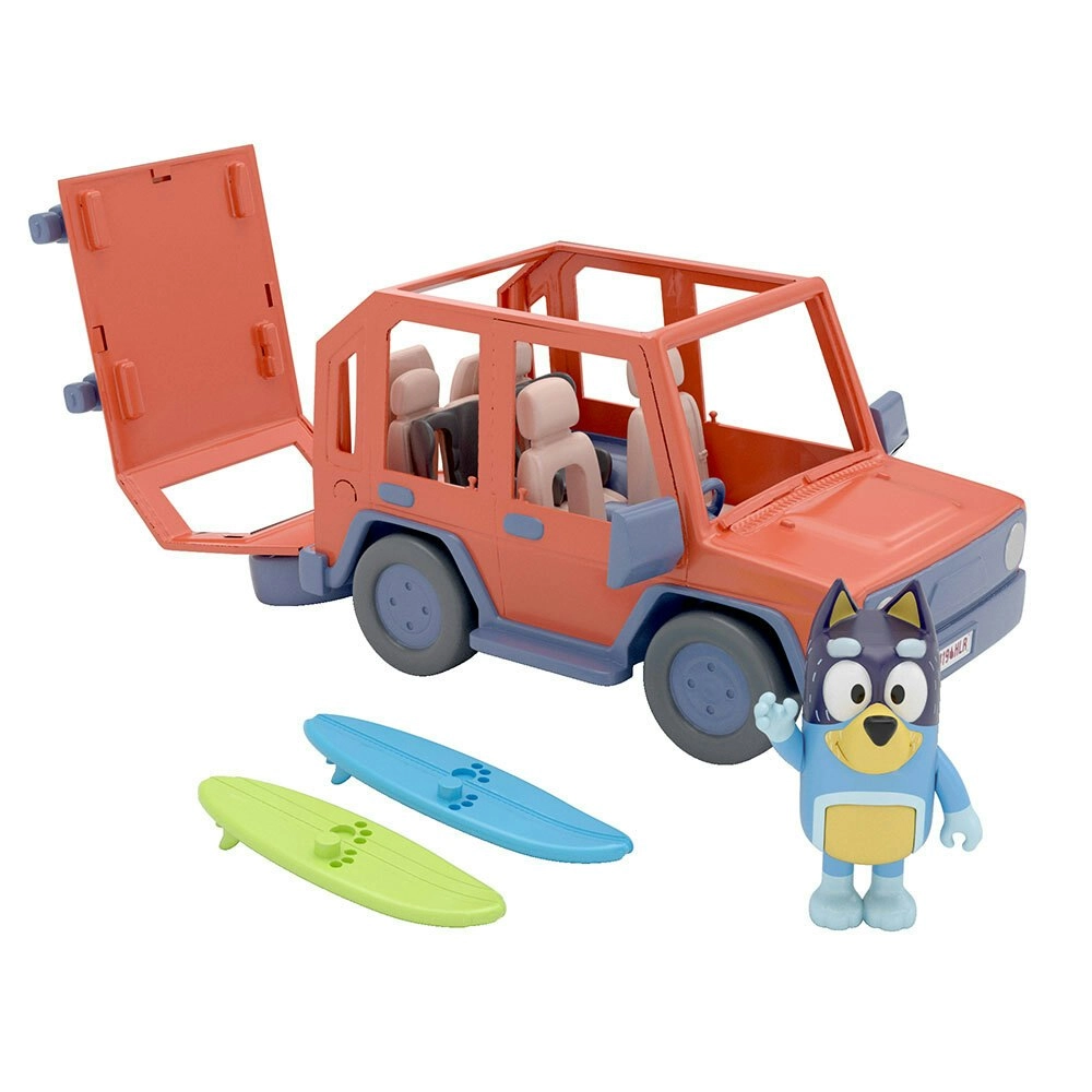 Bluey Series 2 Heeler 4WD Family Vehicle Playset w/ Dad Bandit Kids/Toddler 3y+