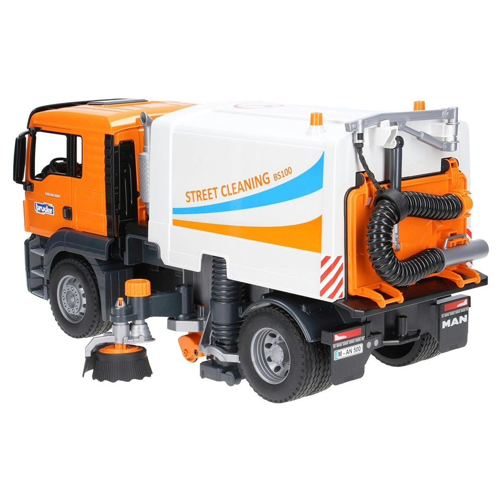 Bruder BS100 1:16 TGS Street Sweeper Cleaning Truck Kids Pretend Play Toy 4y+