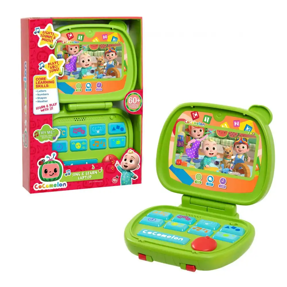 Cocomelo Sing & Learn Laptop Educational Letter Interactive Kids/Toddler 18m+