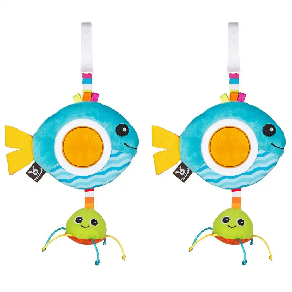 2PK Benbat Dazzle Rattle Fish Baby/Infant 0m+ Hanging Educational Stroller Toys
