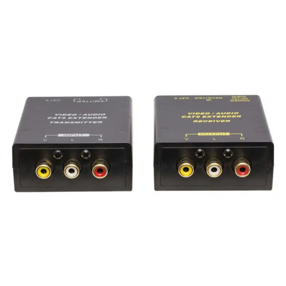 Composite RCA AV Video/Audio Cat5 Extender/IR emitter/Foxtel iQ2/iQ3 Compatible