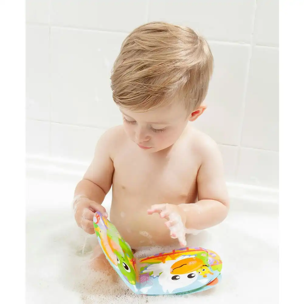 Playgro 13cm Little Bee Bath Books Bathtime/Water/Play Toys for 6m+ Baby/Babies