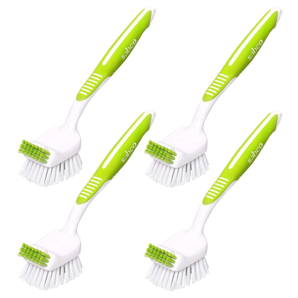 4x Sabco 28cm Big Job Kitchen Brush Long Handle Pot/Sink/Pan/Bowl Dish Scrubber